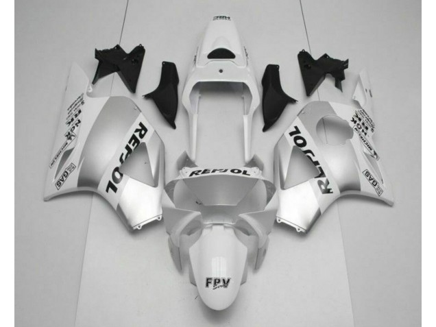 Branco Prata Preto Repsol Carenagem CBR 900RR 954RR 2002-2003 Branco Prata Preto Repsol Carenagem CBR 900RR 954RR 2002-2003