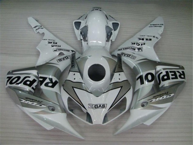 Branco Prata Preto Repsol Plástico CBR 1000RR 2004-2005 Branco Prata Preto Repsol Plástico CBR 1000RR 2004-2005