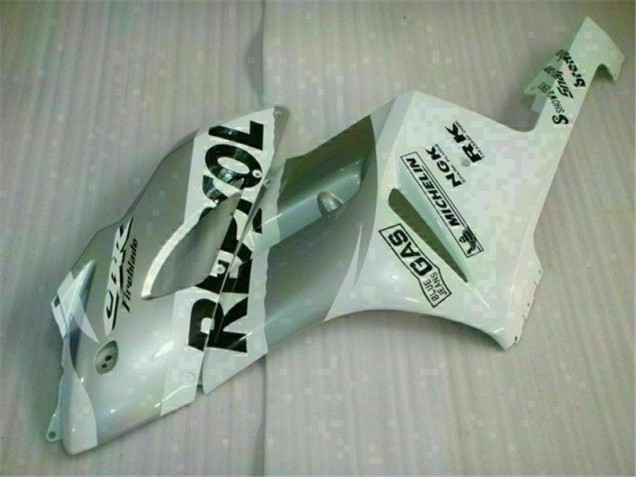 Branco Prata Repsol Carenagem CBR 1000RR 2004-2005 Branco Prata Repsol Carenagem CBR 1000RR 2004-2005
