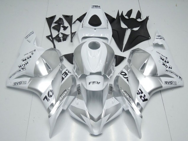 Branco Prata Repsol Carenagem CBR 600RR 2009-2012 Branco Prata Repsol Carenagem CBR 600RR 2009-2012