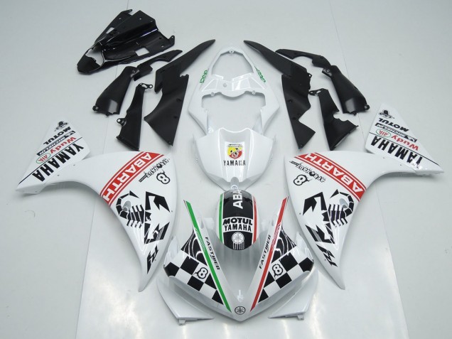 Branco Preto Abrath Carenagem R1 2012-2014 Branco Preto Abrath Carenagem R1 2012-2014