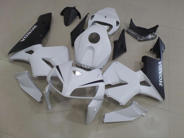 Branco Preto Abs Plásticos CBR 600RR 2005-2006 Branco Preto Abs Plásticos CBR 600RR 2005-2006