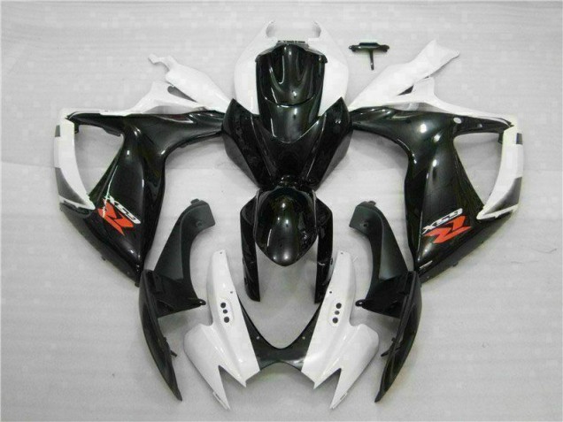 Branco Preto Abs Plásticos GSXR 600 / 750 K6 2006-2007