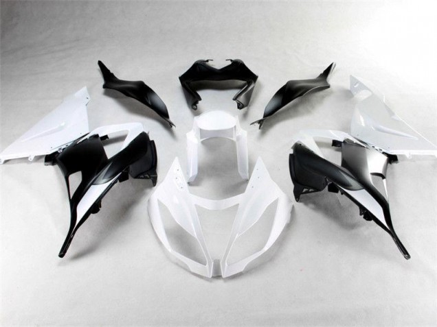 Branco Preto Abs Plásticos ZX6R 2013-2018 Branco Preto Abs Plásticos ZX6R 2013-2018