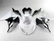 Branco Preto Abs Plásticos ZX6R 2013-2018 Branco Preto Abs Plásticos ZX6R 2013-2018