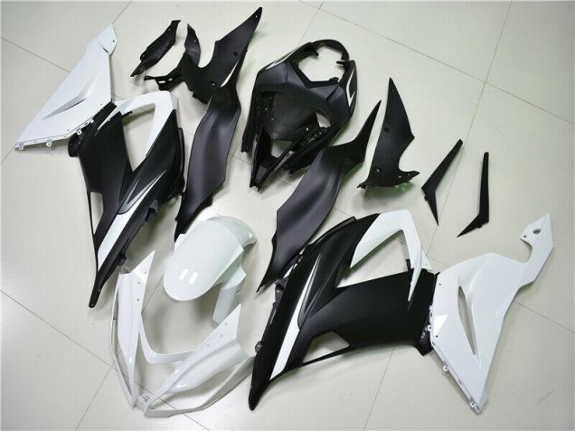 Branco Preto Abs Plásticos ZX6R 2013-2018 Branco Preto Abs Plásticos ZX6R 2013-2018
