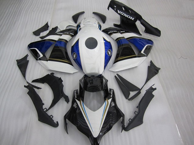 Branco Preto Azul Carenagem CBR 1000RR 2008-2011 Branco Preto Azul Carenagem CBR 1000RR 2008-2011