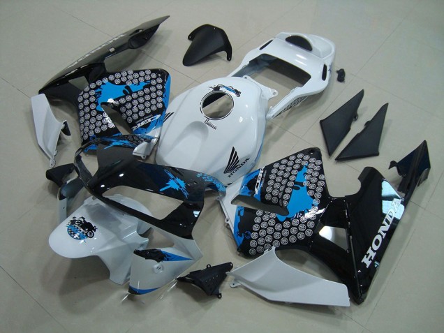 Branco Preto Azul Kits Carenagem CBR 600RR 2003-2004 Branco Preto Azul Kits Carenagem CBR 600RR 2003-2004