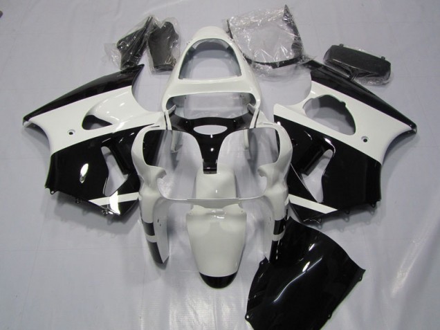 Branco Preto Carenagem ZX6R 2000-2002 Branco Preto Carenagem ZX6R 2000-2002