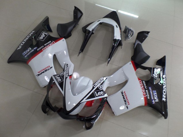 Branco Preto Carrera Lee Carenagem CBR 600 F4i 2001-2003 Branco Preto Carrera Lee Carenagem CBR 600 F4i 2001-2003
