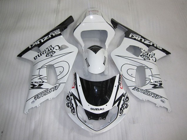 Branco Preto Corona Extra Carenagem GSXR 600 K1 K2 K3 2001-2003 Branco Preto Corona Extra Carenagem GSXR 600 K1 K2 K3 2001-2003