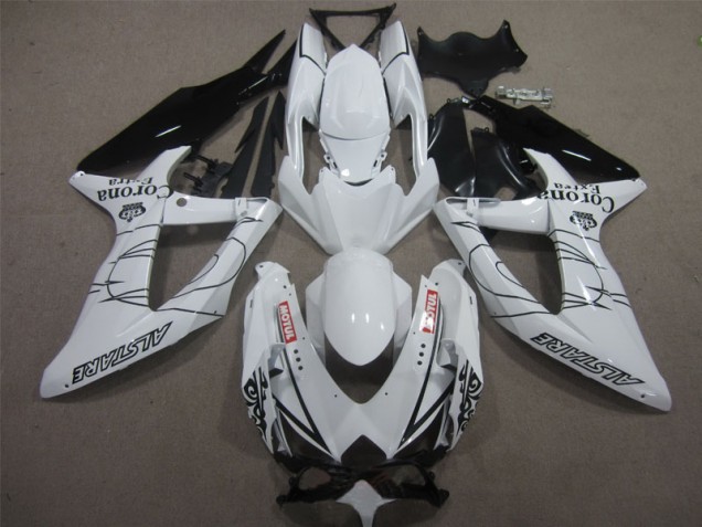 Branco Preto Corona Extra Motul Carenagem GSXR 600 K8 2008-2010