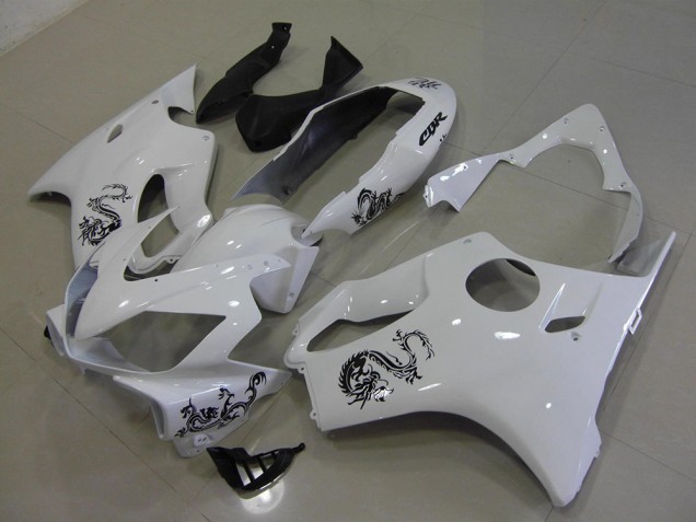 Branco & Preto Dragon Carenagem CBR 600RR 2003-2004 Branco & Preto Dragon Carenagem CBR 600RR 2003-2004