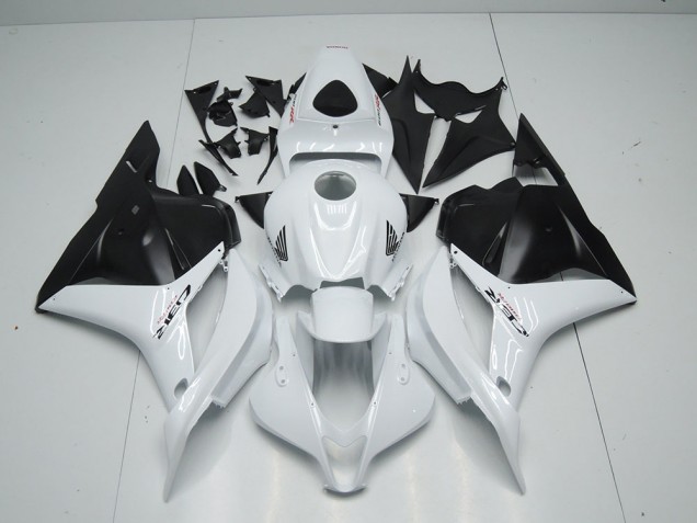 Branco Preto Fosco Carenagem CBR 600RR 2009-2012 Branco Preto Fosco Carenagem CBR 600RR 2009-2012