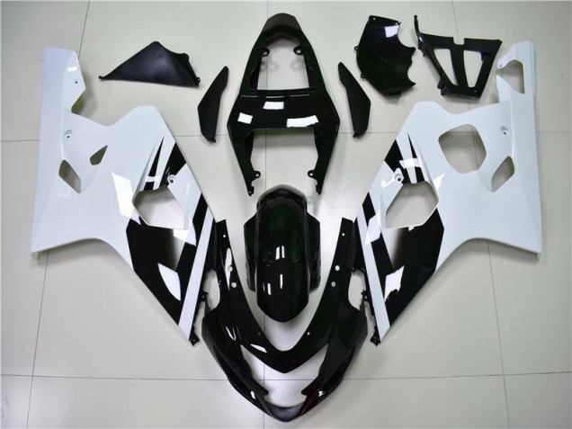 Branco Preto Injeção Kit Carenagem GSXR 600 / 750 K4 2004-2005 Branco Preto Injeção Kit Carenagem GSXR 600 / 750 K4 2004-2005