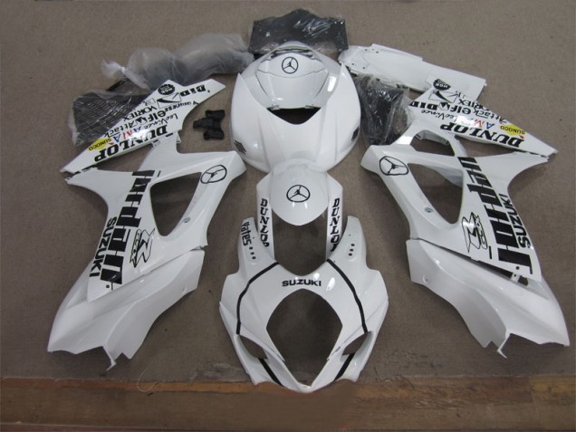 Branco Preto Jordan Carenagem GSXR 1000 K7 2007-2008