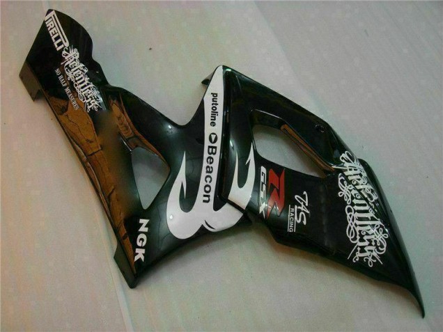Branco Preto Kit Carenagem GSXR 1000 K5 2005-2006 Branco Preto Kit Carenagem GSXR 1000 K5 2005-2006