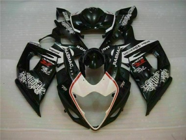 Branco Preto Kit Carenagem GSXR 1000 K5 2005-2006