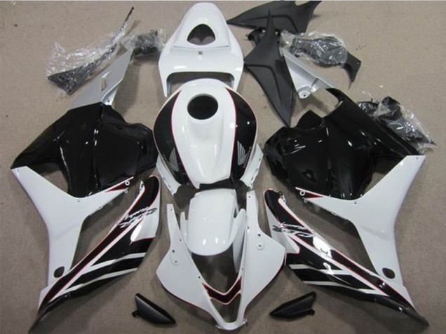 Branco Preto Kit Completo Carenagem CBR 600RR 2009-2012 Branco Preto Kit Completo Carenagem CBR 600RR 2009-2012