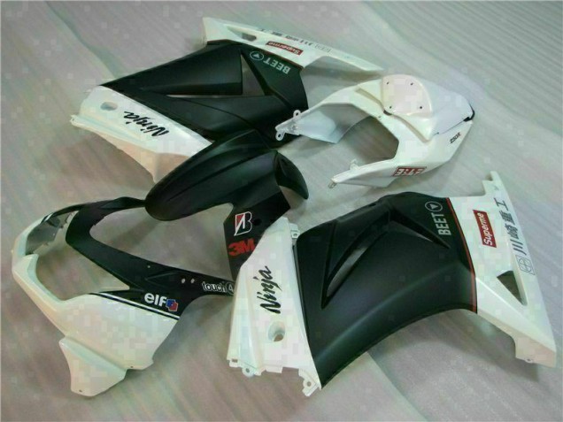 Branco Preto Ninja 3M Carenagem EX250 2008-2012 Branco Preto Ninja 3M Carenagem EX250 2008-2012