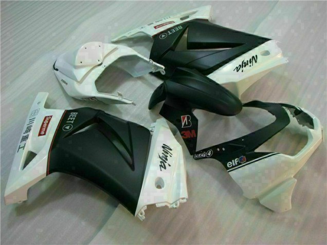 Branco Preto Ninja 3M Carenagem EX250 2008-2012 Branco Preto Ninja 3M Carenagem EX250 2008-2012