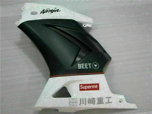 Branco Preto Ninja 3M Carenagem EX250 2008-2012 Branco Preto Ninja 3M Carenagem EX250 2008-2012