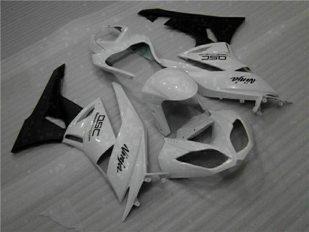 Branco Preto Ninja Carenagem ZX6R 2009-2012 Branco Preto Ninja Carenagem ZX6R 2009-2012