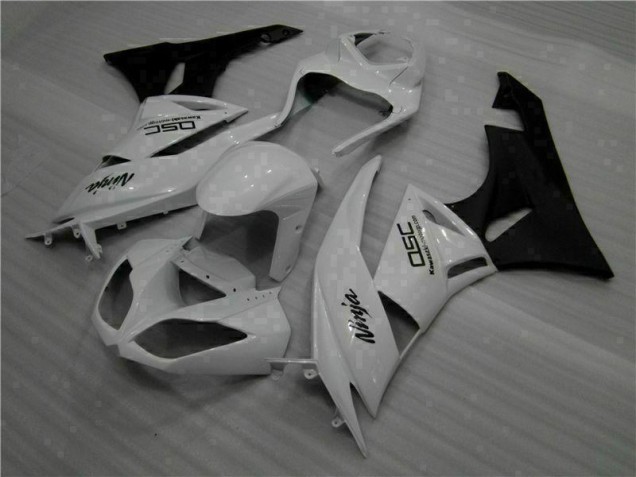 Branco Preto Ninja Carenagem ZX6R 2009-2012 Branco Preto Ninja Carenagem ZX6R 2009-2012