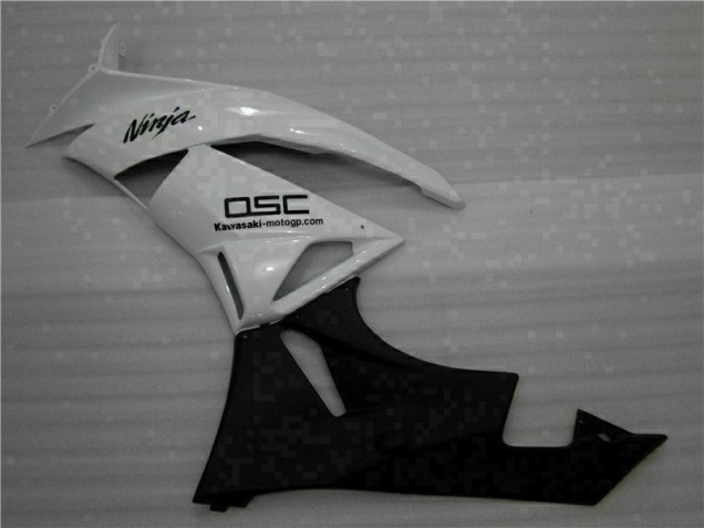 Branco Preto Ninja Carenagem ZX6R 2009-2012 Branco Preto Ninja Carenagem ZX6R 2009-2012