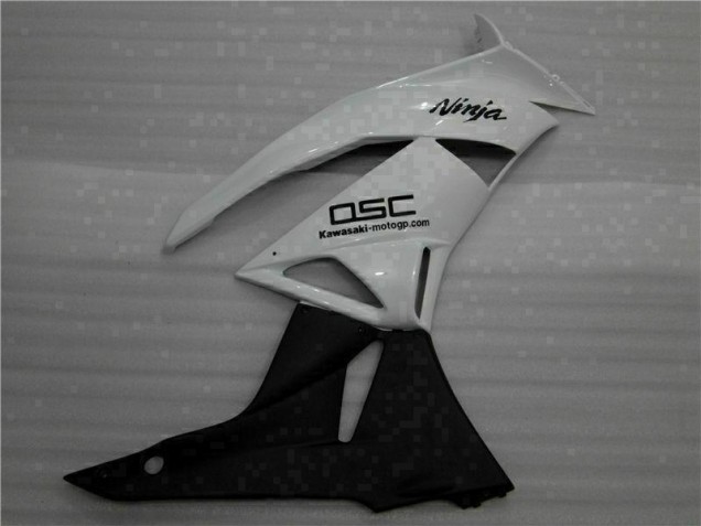 Branco Preto Ninja Carenagem ZX6R 2009-2012 Branco Preto Ninja Carenagem ZX6R 2009-2012