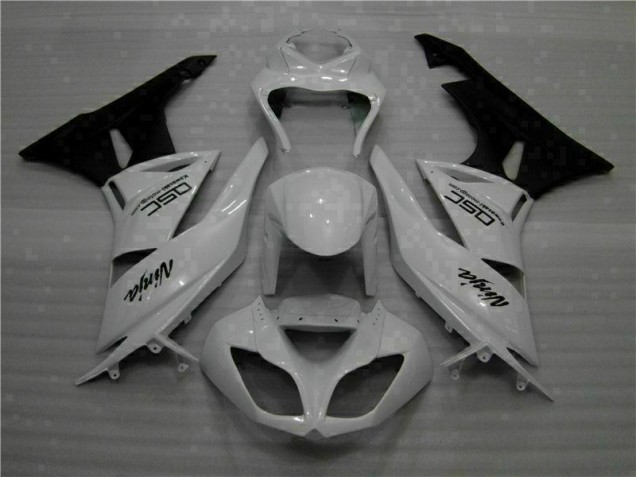 Branco Preto Ninja Carenagem ZX6R 2009-2012 Branco Preto Ninja Carenagem ZX6R 2009-2012