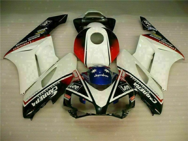 Branco Preto Plástico CBR 1000RR 2004-2005 Branco Preto Plástico CBR 1000RR 2004-2005