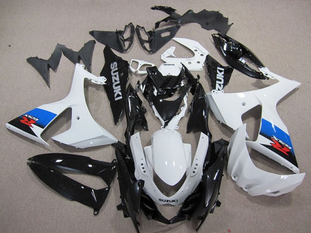 Branco Preto Plástico GSXR 1000 K9 2009-2016 Branco Preto Plástico GSXR 1000 K9 2009-2016