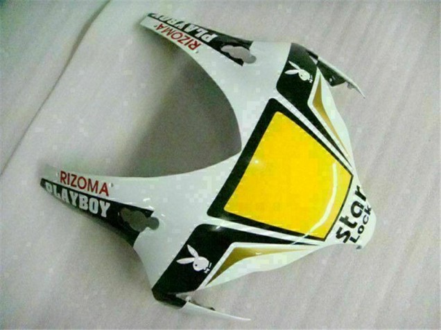 Branco Preto Playboy Abs Carenagem CBR 1000RR 2008-2011 Branco Preto Playboy Abs Carenagem CBR 1000RR 2008-2011
