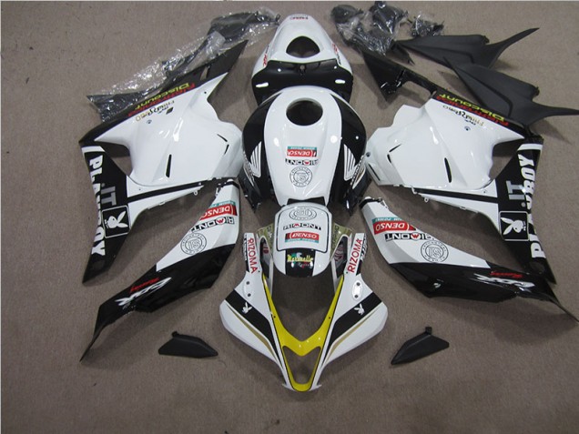 Branco Preto RIZOMA Carenagem CBR 600RR 2009-2012 Branco Preto RIZOMA Carenagem CBR 600RR 2009-2012
