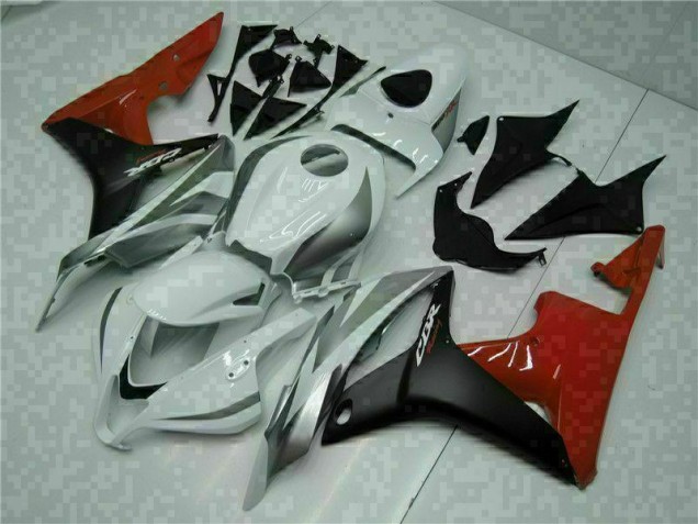 Branco Preto Vermelho Abs Plástico CBR 600RR 2007-2008 Branco Preto Vermelho Abs Plástico CBR 600RR 2007-2008