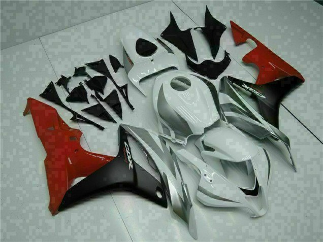 Branco Preto Vermelho Abs Plástico CBR 600RR 2007-2008 Branco Preto Vermelho Abs Plástico CBR 600RR 2007-2008