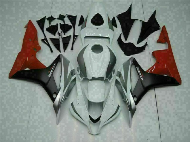 Branco Preto Vermelho Abs Plástico CBR 600RR 2007-2008 Branco Preto Vermelho Abs Plástico CBR 600RR 2007-2008
