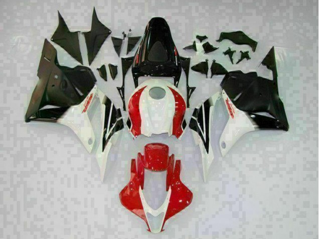 Branco Preto Vermelho Carenagem CBR 600RR 2009-2012 Branco Preto Vermelho Carenagem CBR 600RR 2009-2012
