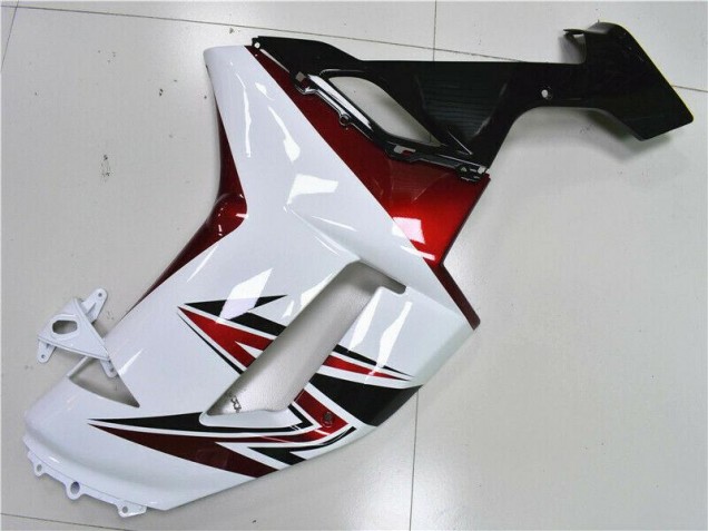 Branco Preto Vermelho Carenagem ZX6R 2007-2008 Branco Preto Vermelho Carenagem ZX6R 2007-2008