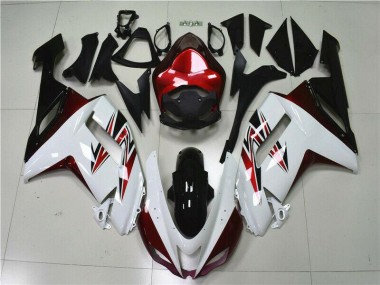 Branco Preto Vermelho Carenagem ZX6R 2007-2008