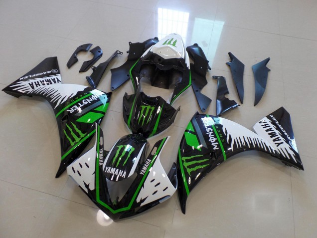 Branco Verde Grande Monster Carenagem R1 2012-2014 Branco Verde Grande Monster Carenagem R1 2012-2014