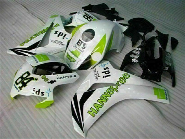 Branco Verde Hannspree 84 Carenagem CBR 1000RR 2008-2011 Branco Verde Hannspree 84 Carenagem CBR 1000RR 2008-2011