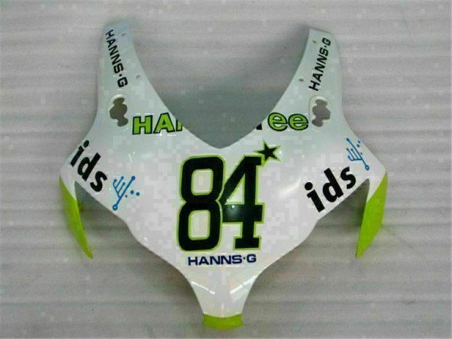 Branco Verde Hannspree 84 Carenagem CBR 1000RR 2008-2011 Branco Verde Hannspree 84 Carenagem CBR 1000RR 2008-2011