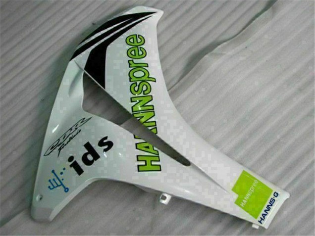 Branco Verde Hannspree 84 Carenagem CBR 1000RR 2008-2011 Branco Verde Hannspree 84 Carenagem CBR 1000RR 2008-2011