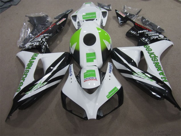 Branco Verde Hannspree Carenagem CBR 1000RR 2006-2007 Branco Verde Hannspree Carenagem CBR 1000RR 2006-2007