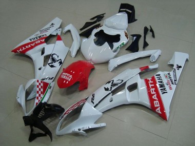 Branco Vermelho Abarth Carenagem R6 2006-2007