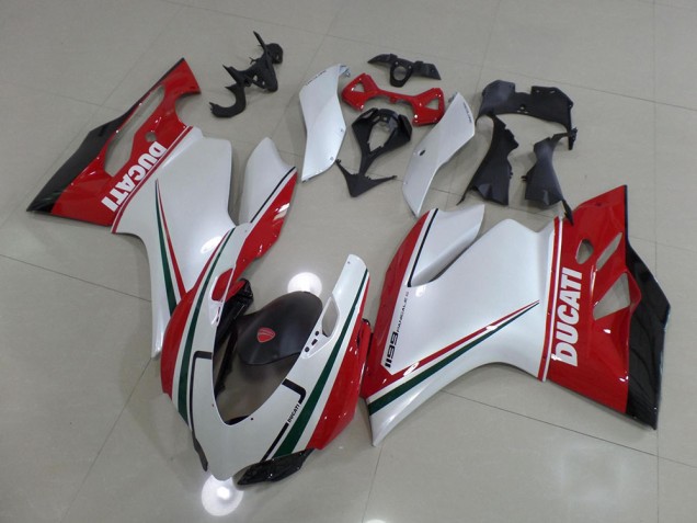 Branco Vermelho Abs Carenagem Ducati 1199 2011-2014