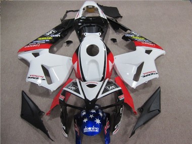 Branco Vermelho Azul Lee Carenagem CBR 600RR 2005-2006