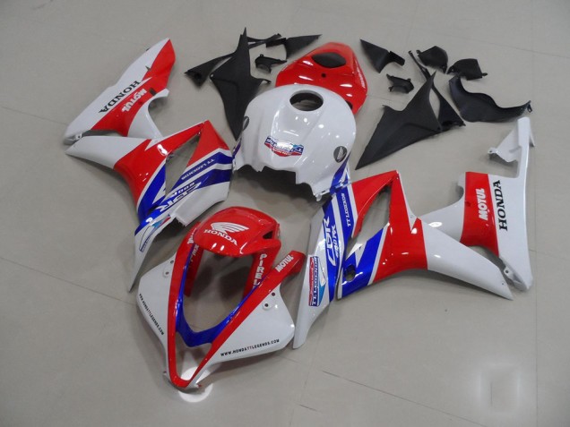 Branco Vermelho Azul Motul Carenagem CBR 600RR 2007-2008 Branco Vermelho Azul Motul Carenagem CBR 600RR 2007-2008